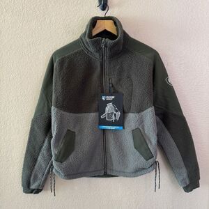 Kuhl Elixir Jacket Womens Size Small Moss Green Fleece Mixed Media Soft Full Zip